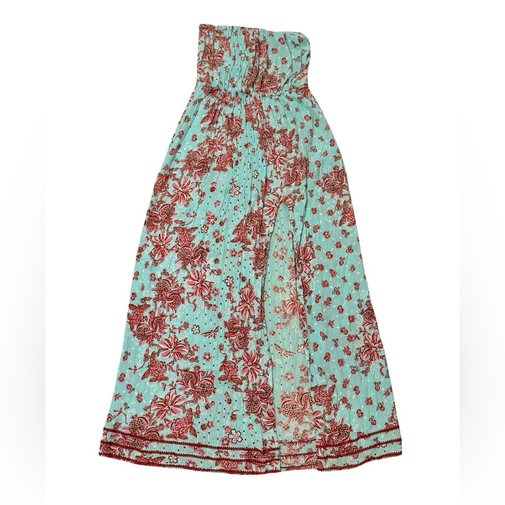 Poupette St Barth Strapless Floral Maxi Dress – Size S